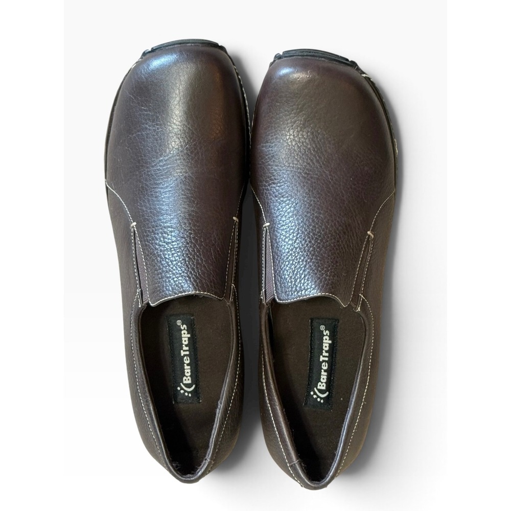BareTraps Raines Size 10 Womens Dark Rich Brown Contrast Stitch Slip On Loafers